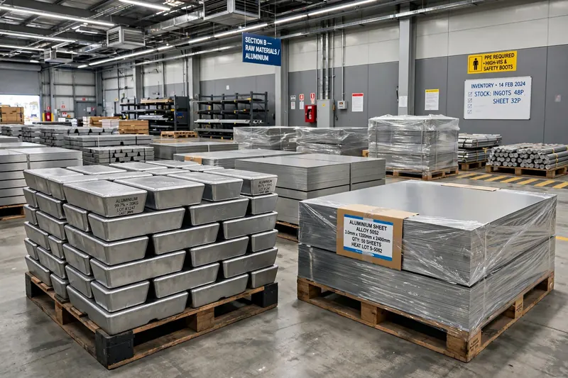Aluminium ingots and sheets